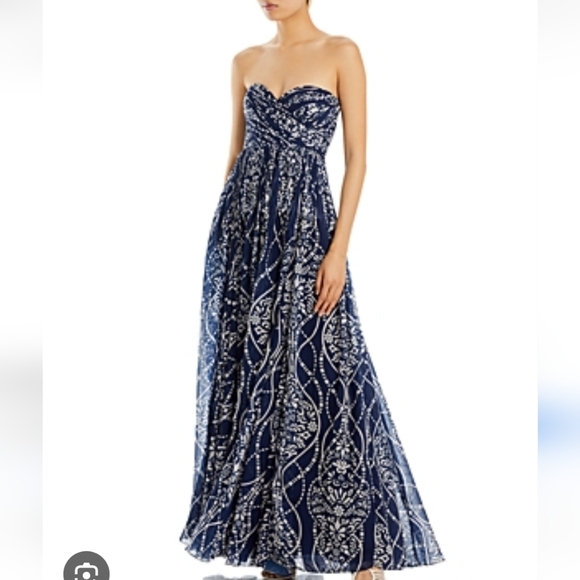 Andres Otalora Fit & Flare Strapless MACONDO Maxi Dress Size 6 - Picture 2 of 2